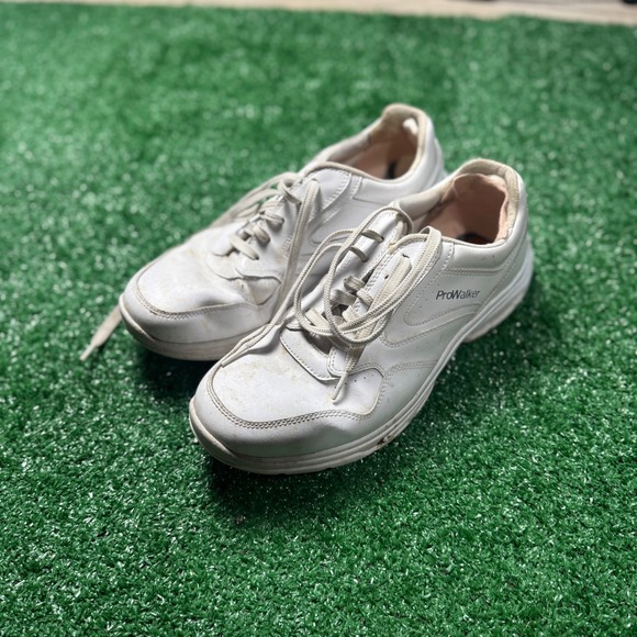 Rockport ProWalker Mens Size 9 W White Leather Walking Shoes Comfort - Picture 1 of 7
